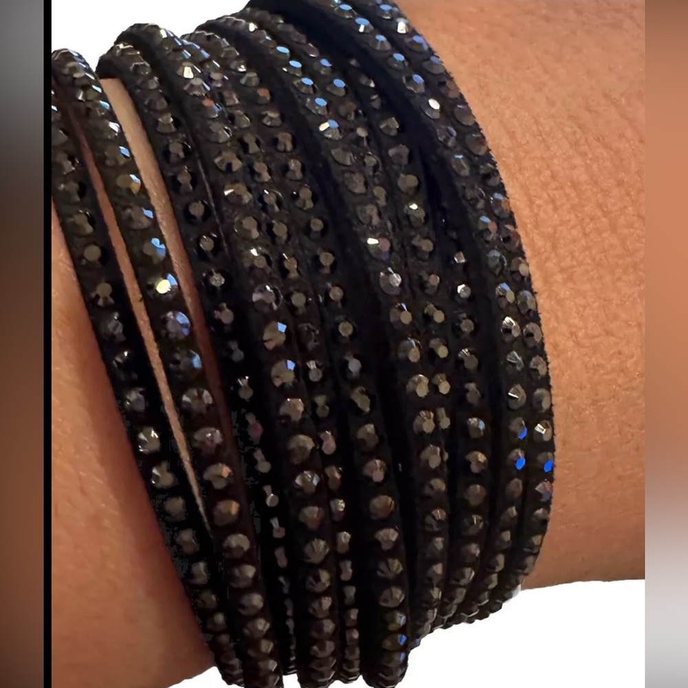 Original Swarovski® Black Slake Bracelet with Crystals Swarovski® RARE